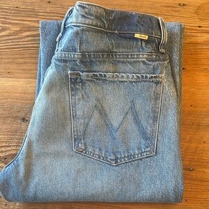MOTHER Straight Leg Jeans - Light Blue Denim